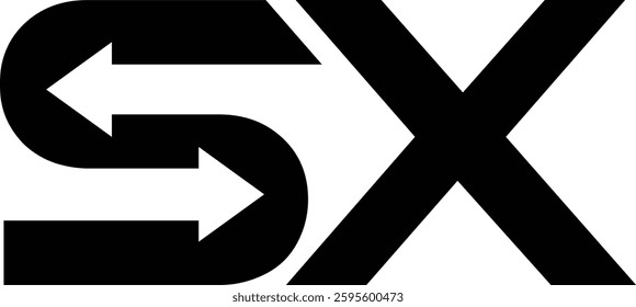 letter s two arrow recycle or exchange logo with vector file.