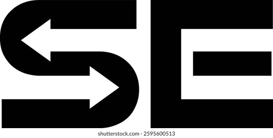 letter s two arrow recycle or exchange logo with vector file.