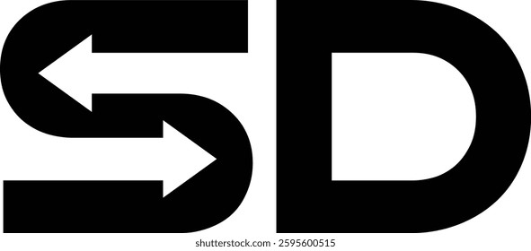 letter s two arrow recycle or exchange logo with vector file.