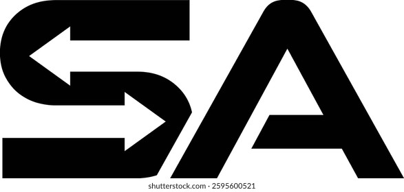 letter s two arrow recycle or exchange logo with vector file.