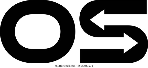 letter s two arrow recycle or exchange logo with vector file.