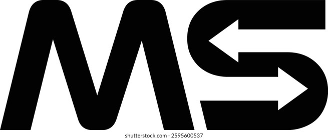 letter s two arrow recycle or exchange logo with vector file.