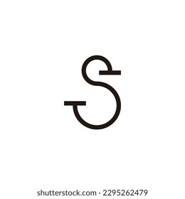Letter S unique geometric symbol simple logo vector