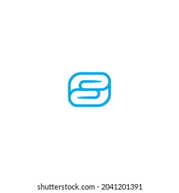 
letter s unique square symbol simple logo vector