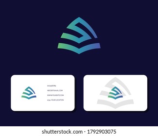 Letter S V logo design with business card vector template. creative minimal monochrome monogram symbol. Premium business logotype. Graphic alphabet symbol for corporate identity