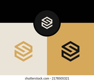 Diseño del logotipo de la letra S V. símbolo monocromo creativo mínimo. emblema vectorial universal elegante. Logotipo de negocio premium. Símbolo gráfico del alfabeto para identidad corporativa