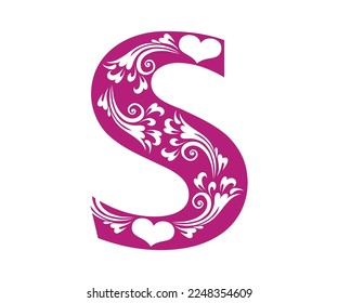 Letter S, Valentine Alphabet Monogram
Sublimation vector design file, for mug, t-shirt, vase, pillow case. etc