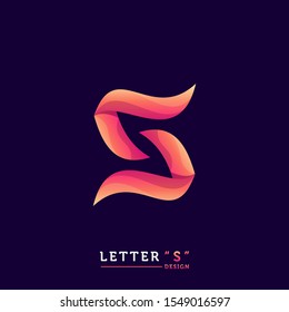 Letter s vector design template