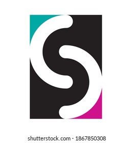 letter s vector icon isolated on white background