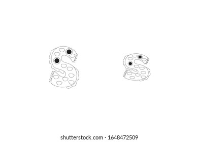 Letter S Vector Icon Outline Illustration