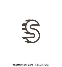 Letter S vector line logo design. Creative minimalism logotype icon symbol.