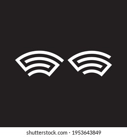 diseño de logotipo de línea vectorial de letra S