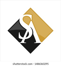 Letter S and A vector logo. 