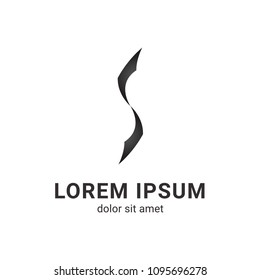 letter s vector logo design template, sharp icon, curve sign, curve symbol, vector illustration