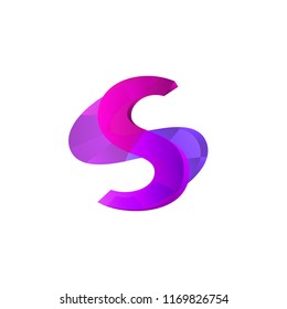 Letter S Vector Logo, Emblem or Banner. Creative Geometric Element Similar to Number 5 for Business Company Identity