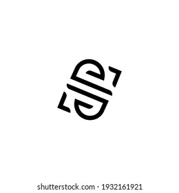 Letter S vector logo icon jewel herbal salon boutique beauty interior