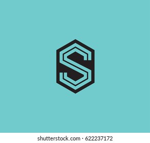 The letter S vector logo in modern style