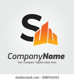 Letter S vector logo template, Colorful Letter S logo, Real Estate, Building and Construction Logo Design Template Vector Icon