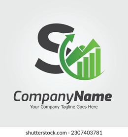 Plantilla para el logotipo del vector de la letra S, logotipo de la letra colorida S, logotipo de la empresa financiera, icono de la plantilla de diseño de los asesores del instituto financiero