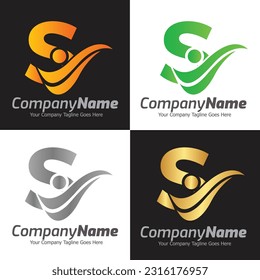 Letter S vector logo template, Colorful Letter S logo, Financial Company Logo, Financial Institute Advisors Logo Design Template Vector Icon