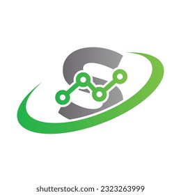 Plantilla para el logotipo del vector de la letra S, logotipo de la letra colorida S, logotipo de la empresa financiera, icono de la plantilla de diseño de los asesores del instituto financiero