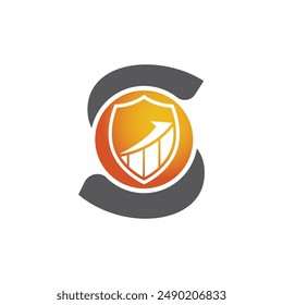 Plantilla del logotipo del Vector de la letra S, logotipo colorido de la letra S, logotipo de la compañía financiera, icono del Vector de la Plantilla del diseño del logotipo de los asesores del instituto financiero