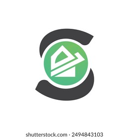 Letter S vector logo template, Colorful Letter S logo, Real Estate, Building and Construction Logo Design Template Vector Icon