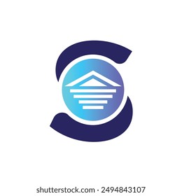 Letter S vector logo template, Colorful Letter S logo, Real Estate, Building and Construction Logo Design Template Vector Icon