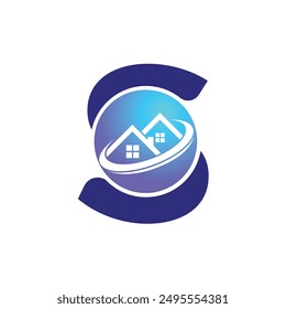 Letra S Vector logo Plantilla, Colorido Letra S logo, Bienes Raíces, Edificio y Construcción Logotipo Diseño Vector de Plantilla Icono