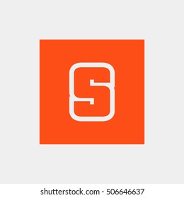Letter S vector, logo. Useful as branding symbol, corporate identity, square app icon, clip art, and illustration.