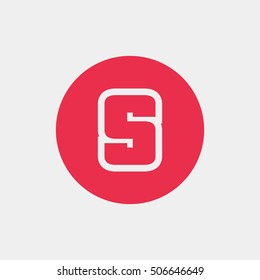 Letter S vector, logo. Useful as branding symbol, corporate identity, circle app icon, clip art, and illustration.