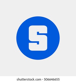 Letter S vector, logo. Useful as branding symbol, corporate identity, circle app icon, clip art, and illustration.