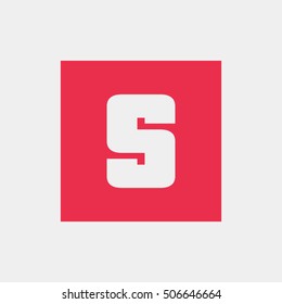 Letter S vector, logo. Useful as branding symbol, corporate identity, square app icon, clip art, and illustration.