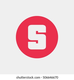 Letter S vector, logo. Useful as branding symbol, corporate identity, circle app icon, clip art, and illustration.