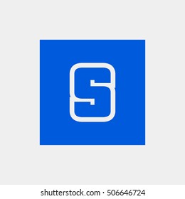 Letter S vector, logo. Useful as branding symbol, corporate identity, square app icon, clip art, and illustration.