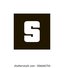 Letter S vector, logo. Useful as branding symbol, corporate identity, square app icon, clip art, and illustration.