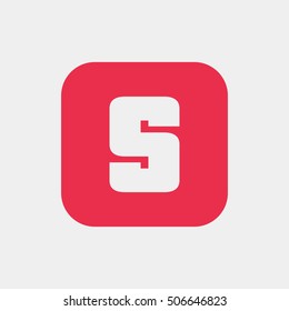 Letter S vector, logo. Useful as branding symbol, corporate identity, square app icon, clip art, and illustration.