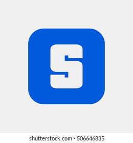 Letter S vector, logo. Useful as branding symbol, corporate identity, square app icon, clip art, and illustration.
