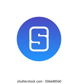 Letter S vector, logo. Useful as branding symbol, corporate identity, circle app icon, clip art, and illustration.