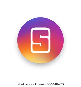 Letter S vector, logo. Useful as branding symbol, corporate identity, circle app icon, clip art, and illustration.