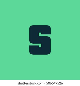 Letter S vector, logo. Useful as branding symbol, corporate identity, alphabet element, app icon, clip art, and illustration.