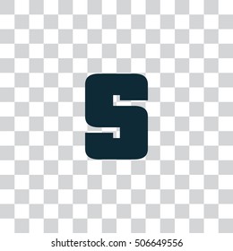 Letter S vector, logo. Useful as branding symbol, corporate identity, alphabet element, transparent clip art, and illustration.