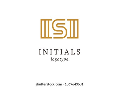 Letter S vector logo. Vintage Insignia and Logotype. Business sign, identity, label, badge initials. Monogram design elements, graceful template. Calligraphic elegant logo design. 
