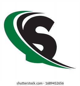 Letter S vector sign. Hand Ok symbol icon. Negative space idea logotype. Bunny rabbit logo design template.