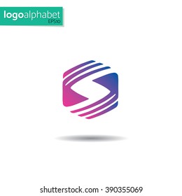 letter S vector template for using as logo