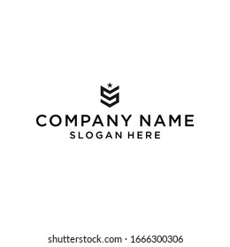letter s veteran logo design vector illustration template