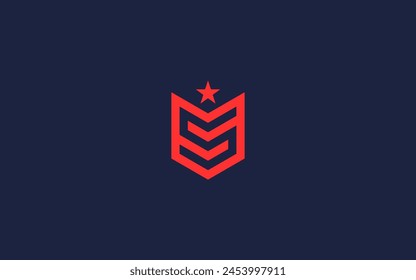 letter s with veteran logo icon design vector design template inspiration