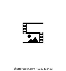 letter s video roll logo design