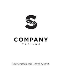 Letter S Viper Logo Icon Vector