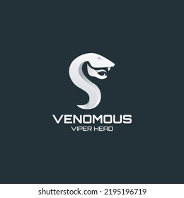 Letter S Viper Snake Head Logo Design